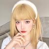 Парик средней длины Парик полный Парик для кроссдрессинга Парик средней длины прямой Натуральный Маленькое лицо Термостойкий Сетка в комплекте Блондинка Женский Женский