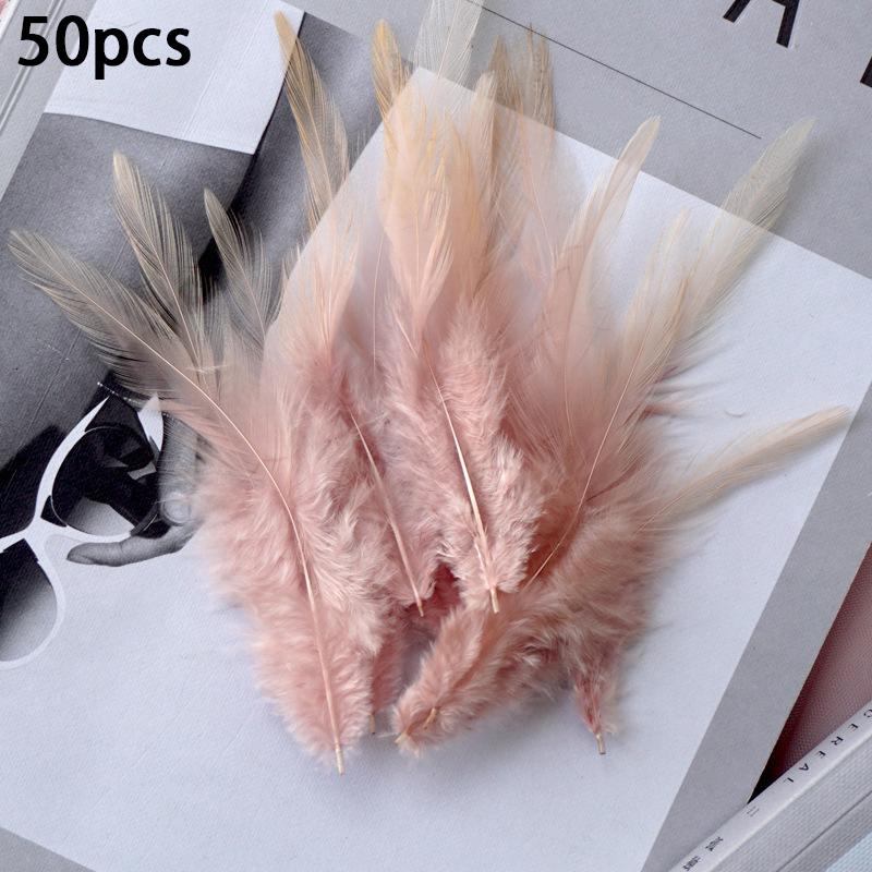 50 шт. натуральное перо макарон цветное куриное перо красочное индюшиное перо красочное перо