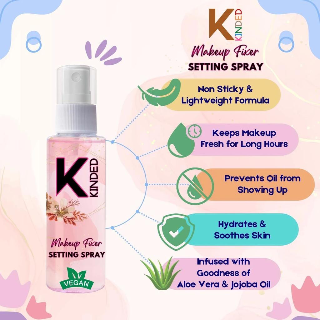 Kinded Makeup Fixer Setting Spray 60ml