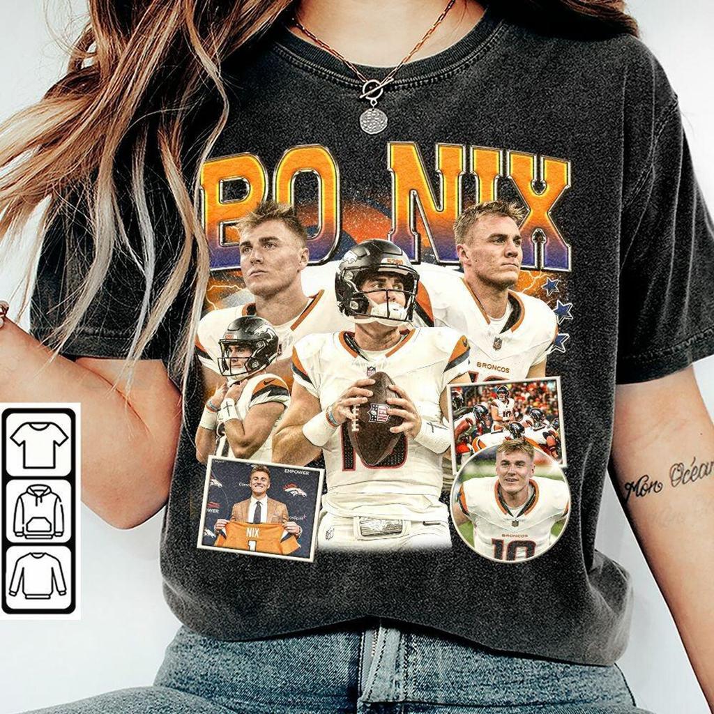 Bo Nix Denver Football Comfort Color Shirt