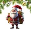 Santa Claus Xmas Car Ornament 2D Acrylic Christmas Snowman Santa Claus Pendants  Pendants Gift