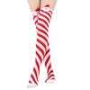 Women's Christmas Doll Socks Stripe Knee-High Socks
