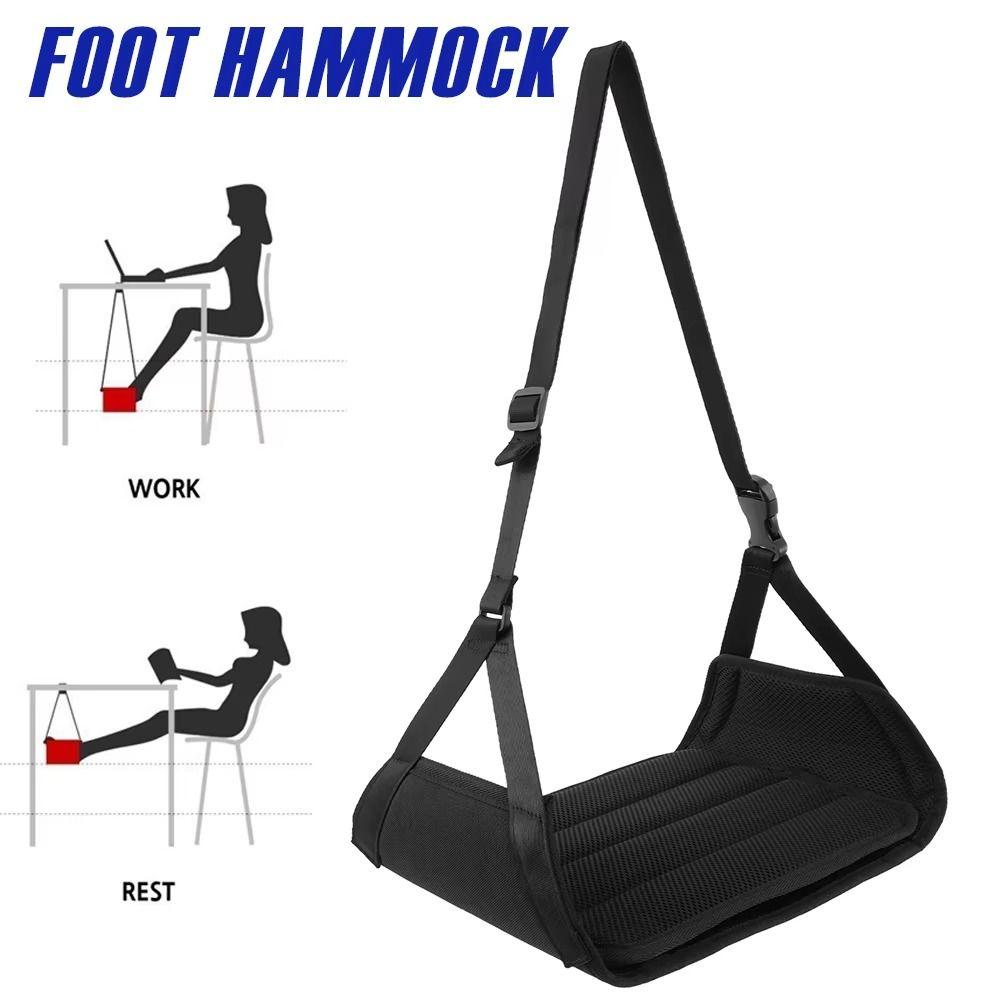 Removable Pad Airplane Foot Hammock Adjustable Strap Portable Desk Footrest  Airline