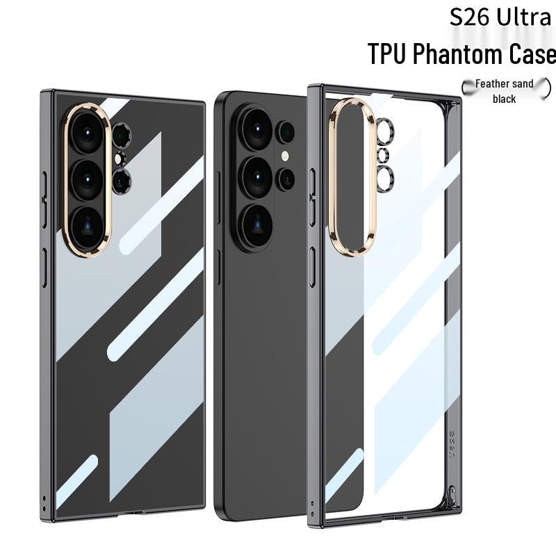 Прозрачный ТПУ чехол Samsung S26 Ultra с подушкой безопасности и большим вырезом для камеры
