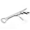 Multifunctional Stainless Steel Wine Corkscrew with Knife, Beer Bottle Opener, Can Opener