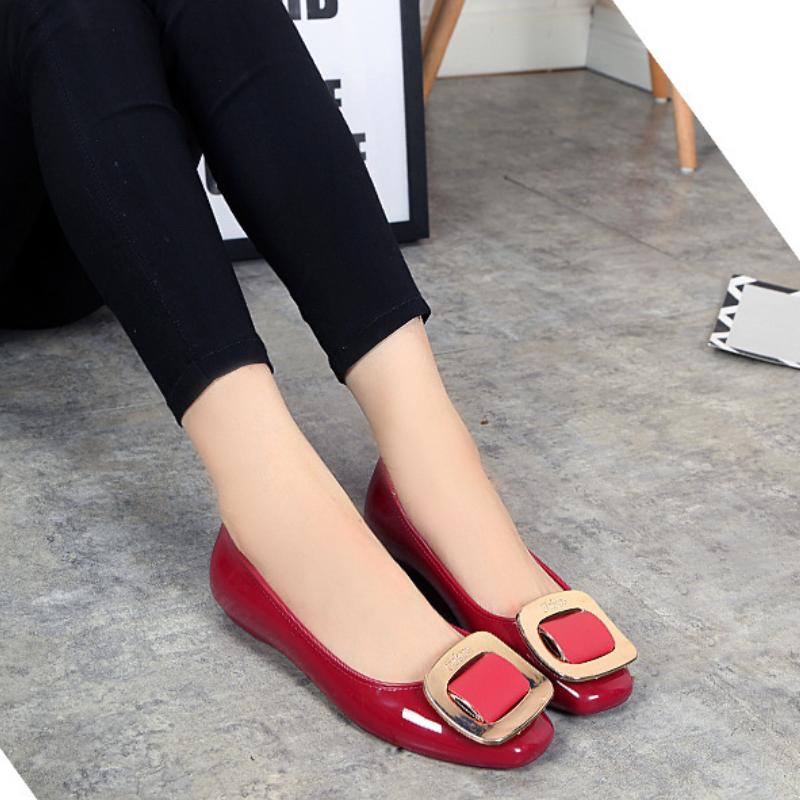 Женские туфли без застежек, женские повседневные туфли на плоской подошве, водонепроницаемые и нескользящие, рабочая обувь на мелкой подошве, женская обувь, мокасины на плоской подошве