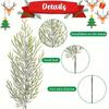 24-Pack Artificial Pine Needle Branches -Faux Green Cedar Sprigs for DIY Garlands, Home Garden Decor