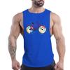 Summer Adult Men'S Outdoor Fitness Casual Sports Crew-Neck Vest Creative Bike 2d Print Breathable Quick-Drying Sleeveless Shirt