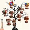 10Pcs Santa Claus Christmas Tree Hanging Portable Handmade Wooden Christmas Pendant Christmas Tree Decor Props
