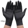 100pcs Disposable Gloves Black PVC Mixed with Nitrile for Dishwashing Household Protection Latex for Tattooing and Permanent - Makeup Thickened