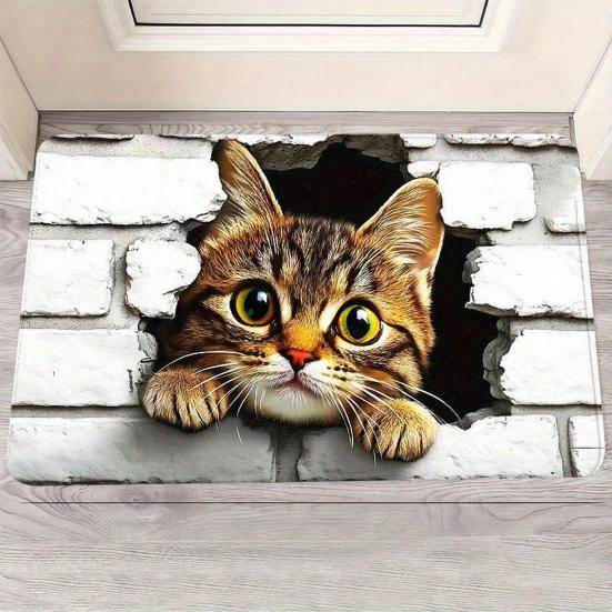 3D Ковер с оптической иллюзией Реалистичная яма Нескользящий коврик для пола Ковер-прихожая Бездонная яма Коврик для гостиной Спальни Игровой комнаты Декор