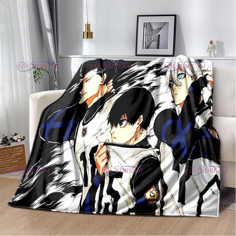 Одеяло с синим замком из японского мультфильма аниме, теплое, уютное домашнее одеяло для кровати, дивана, дивана, легкие подарки для мальчика