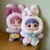Причудливая плюшевая кукла с виниловым лицом - Креативный модный карманный кулон-брелок, портативный милый компаньон