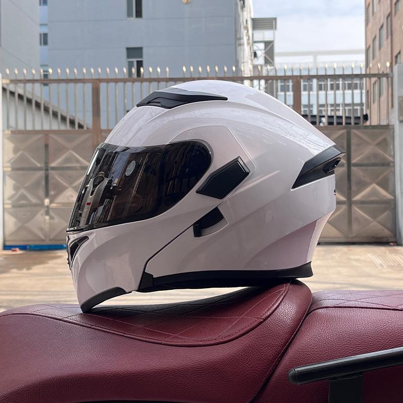 Motorcycle Helmets Men's and Women's Locomotive Full Helmets Bluetooth Peel-off Helmets Electric Vehicle Helmets