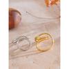 Yhpup Size 7 Fashion Creative Geometric Finger Fashion Ring Rust Proof Attractive Stainless Steel Arrivals Jewelry