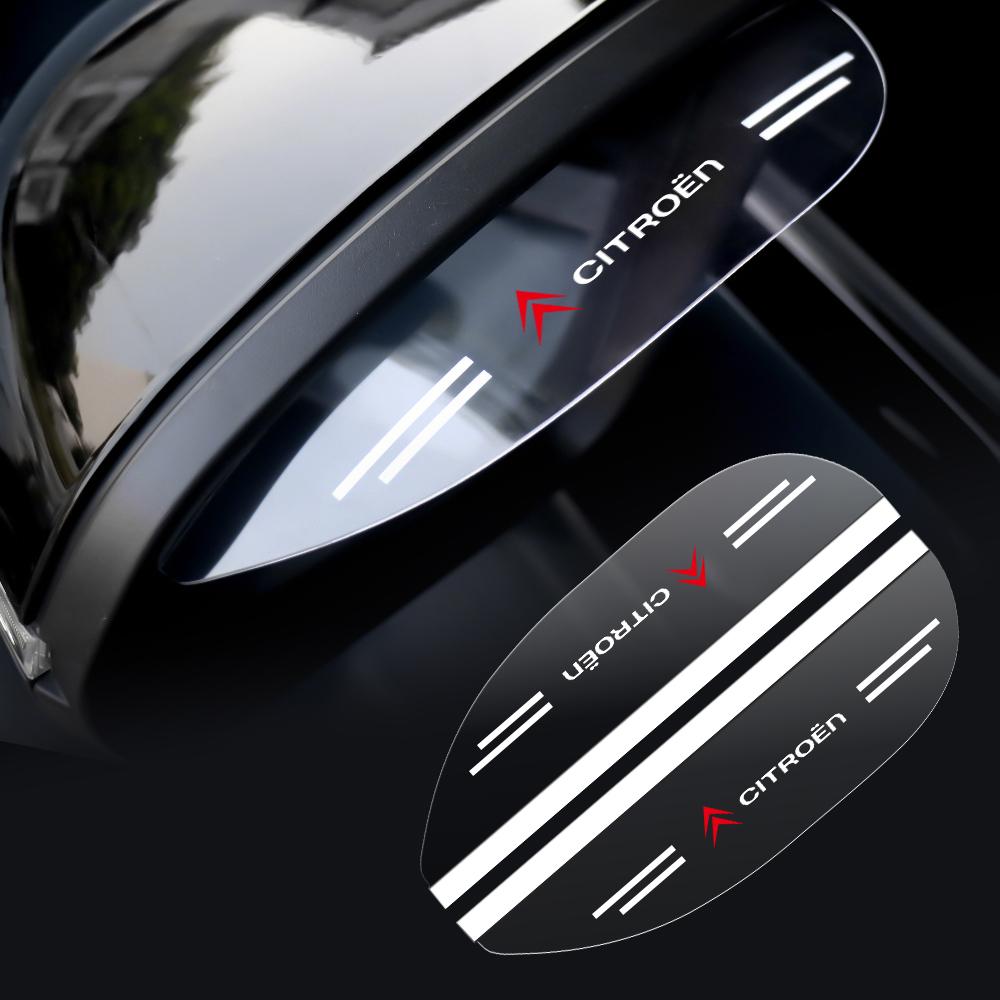 AXSR8 2Pcs Car Rearview Mirror Rain Eyebrow Sun Shade Protector Sticker For Citroen C4 C3 C-Elysee C5 C1 DS DS3 DS5 DS4 Jumper Picasso