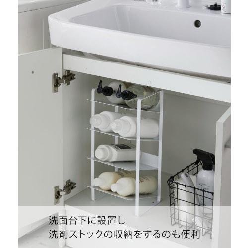 Yamazaki Башня для хранения бутылок под раковиной, 4 яруса, белая, прибл.. 20 x 20,5 x 40 см, Идеально для кухонных запасов и хранения, Модель 4304