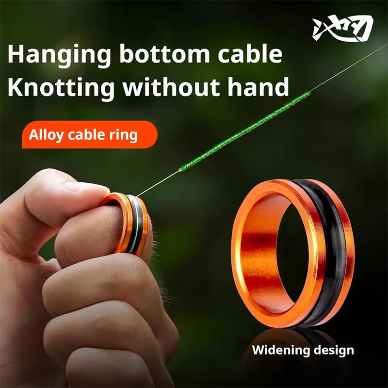 1 шт. Инструмент для рыбалки из алюминиевого сплава, Пулер для лески с противоскользящим резиновым кольцом, Быстрая резка лески для легкого вытягивания лески, Петля