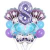 Набор шаров «Русалка» Детский 32-дюймовый фиолетовый цифровой ракушка Детское оформление на день рождения