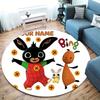 Bing Custom Name Round Area Rug,Carpet Rug for Living Room Bedroom Sofa Playroom Decor,Non-slip Floor Mat