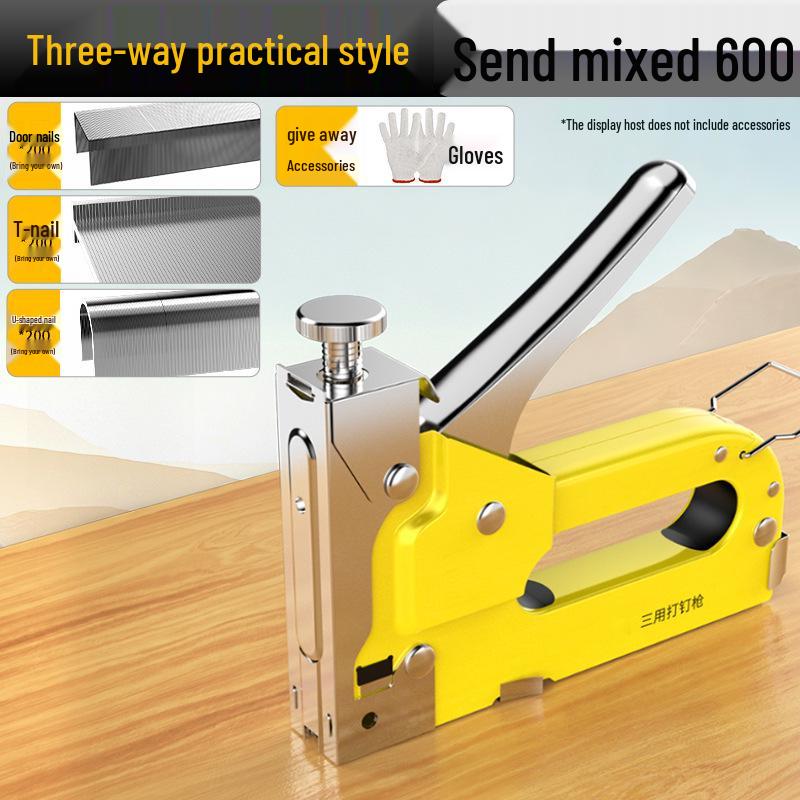 Chuangyi Industrial Grade Pneumatic Nail & Staple Gun for Woodworking & Decoration