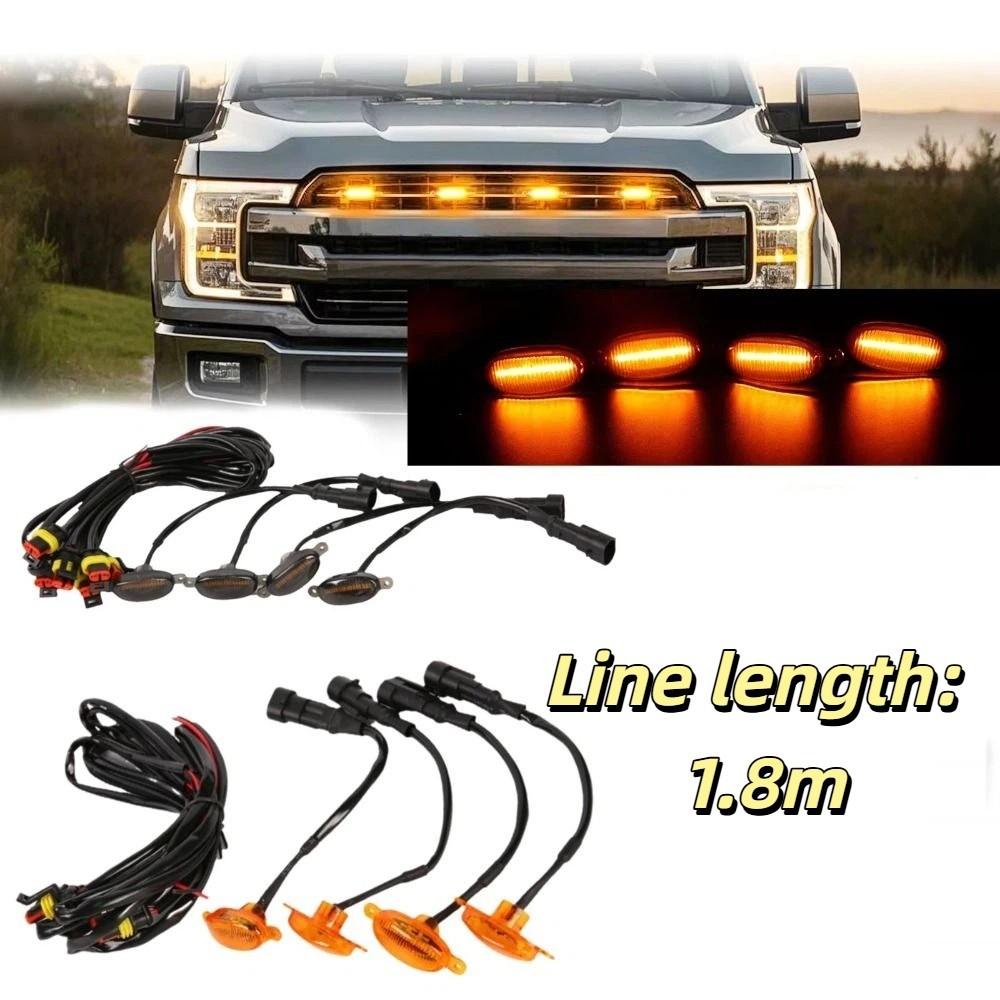 Flexible Front Grille Light 12LED Grill Light 4 in 1 LED Driving Light Off-road