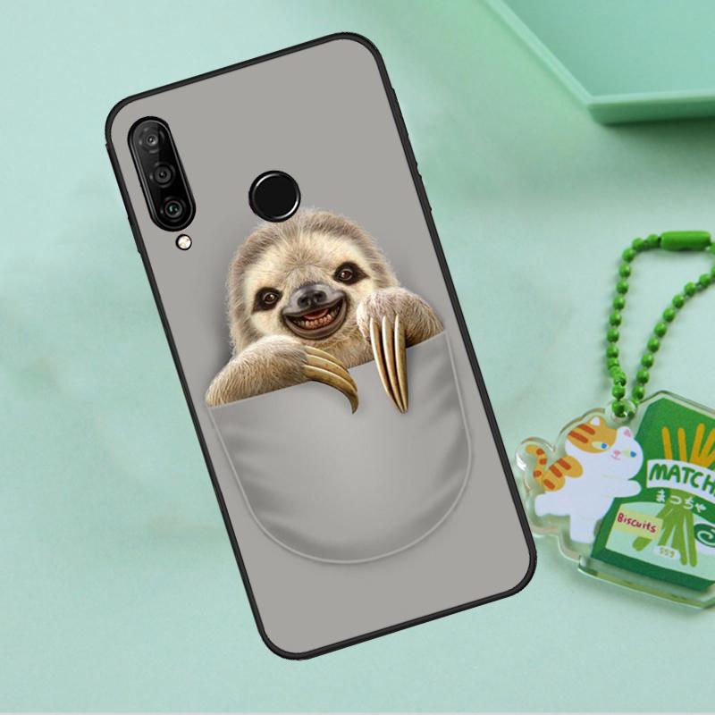 Милый Кавайный Лицо Ленивца Для Huawei Nova Y90 Y70 Y60 Y61 Y91 Y72 9 10 SE 12i 12s 11i 5T P60 Pro P20 P30 P40 Lite Чехол