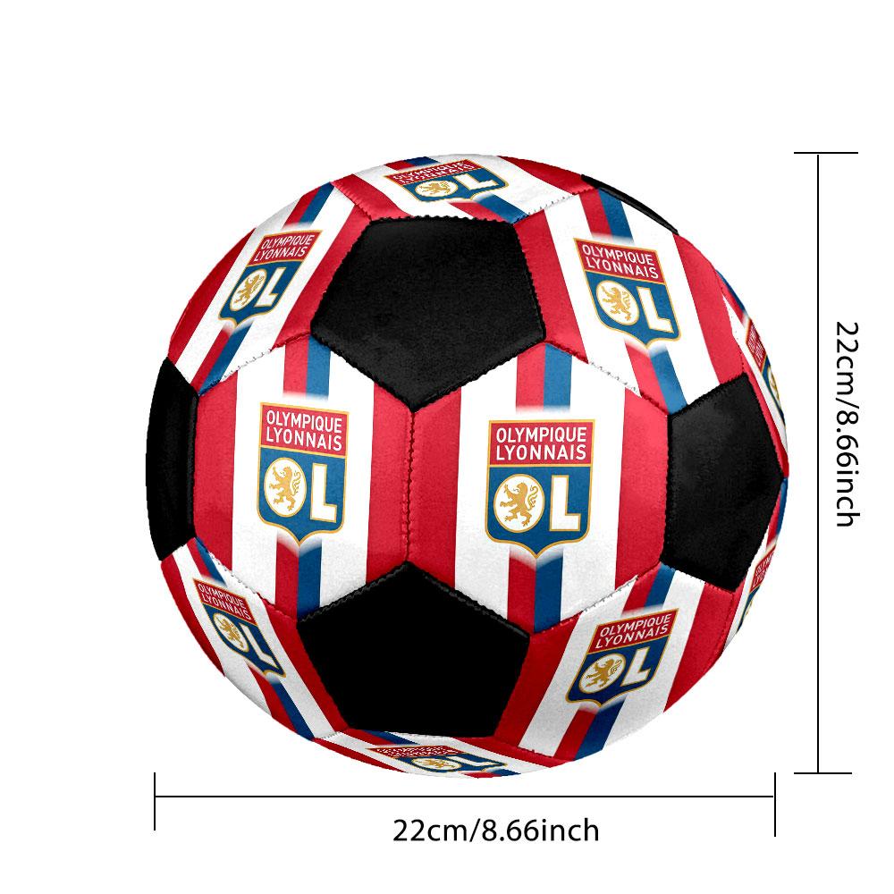 1PC OL size 5 soccer ball PrahaIndoor Soccer Ball Colorful All Ages Machine Stitched PVC Competition Ready Durable High-Bounce
