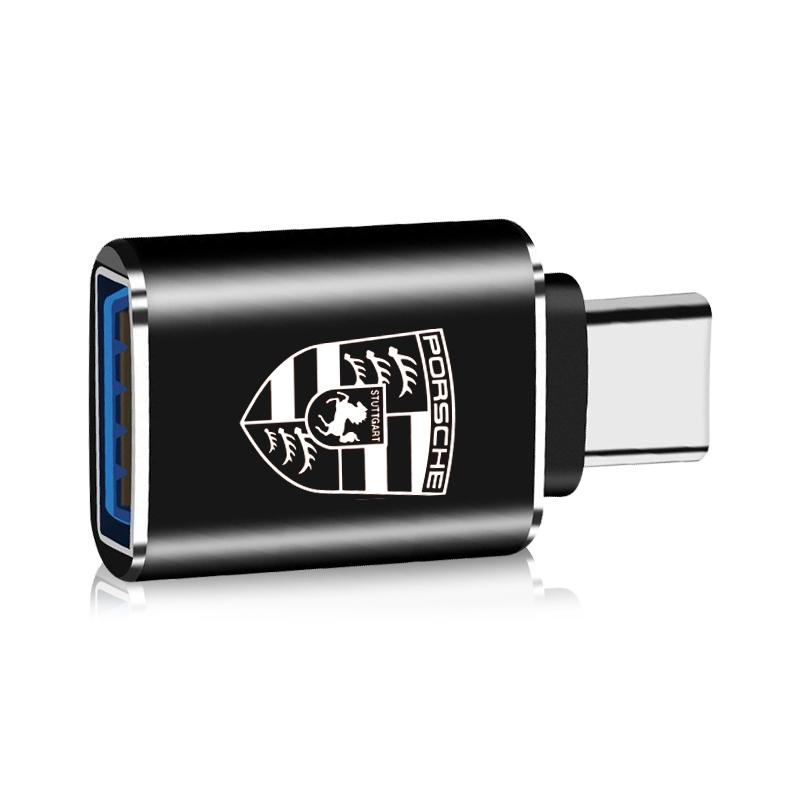 1 шт. Автомобильный зарядный адаптер Конвертер Type-C в USB Автомобильные аксессуары для Porsche Boxster Cayenne Panamera Macan Cayman 911 918 996 917 991