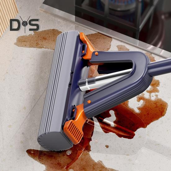 Ручная швабра для мытья полов, легкая, простая в эксплуатации губчатая швабра с функцией самовыдавливания, кухонный инструмент для мытья окон и стекол