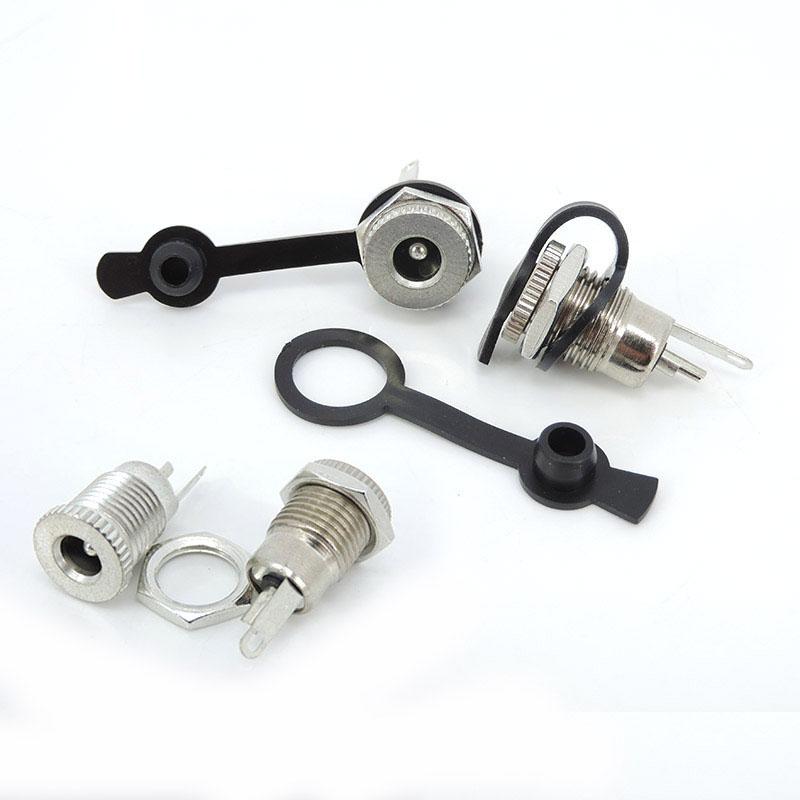 DC099 5.5*2.1 5.5*2.5 DC Power Jack Socket Female Panel Mount Connector Metal 5.5 Mm X 2.1mm With Waterproof Cap Cover