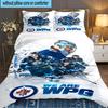 Winnipeg Crest Hockey 3PCS Bedding set,Ideal for 1pc Duvet Cover And 2pcs Pillowcases Perfect for Fan gift,Ideal for Bedroom, Dormitory