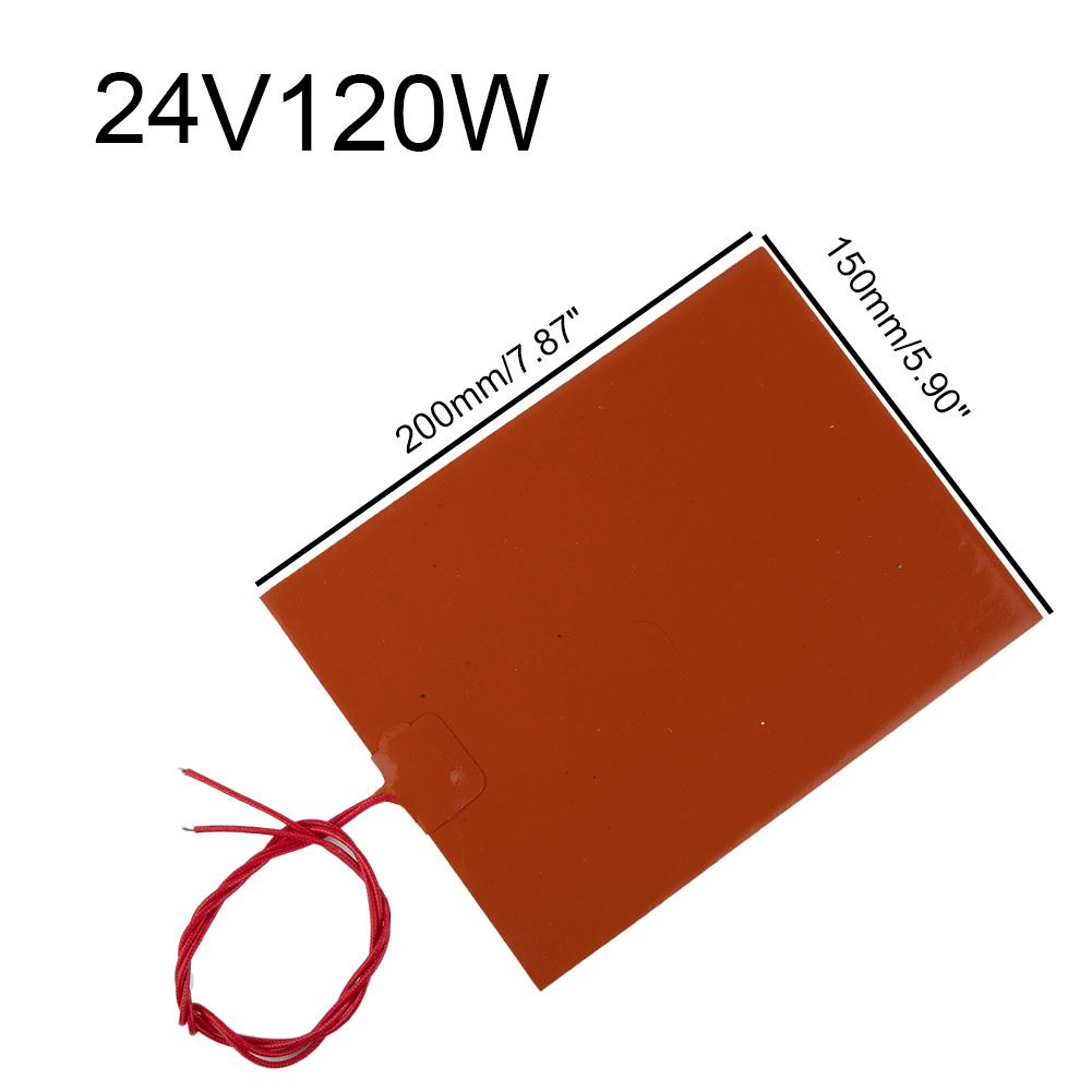 12/24V Electric Silicone Heating Pad Flexible Heating Coil 150mm Heater Pads Heating Plate Stable/High Temperature Performance