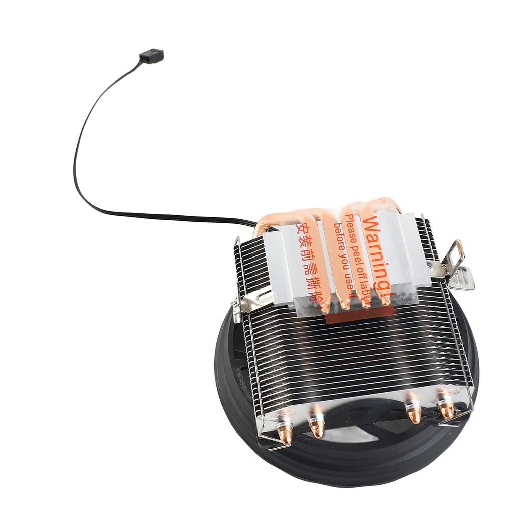 CPU Cooler 4 Copper Heat Pipes 3Pin Colorful Quiet Cooling Fan Replacement for LGA 775 1150 1155 1156 1151 1366 AM2 3 4
