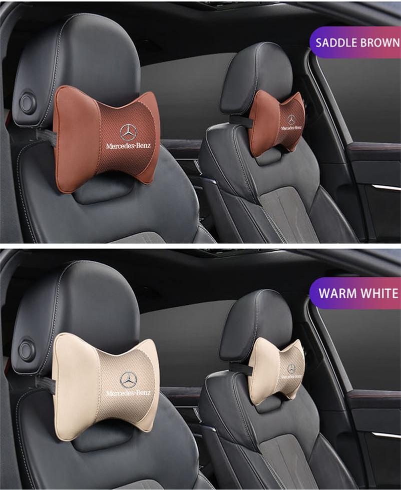 WAK3 1PCS Car Interior Headrest Seat Head Support Neck Pillow XKTZ-BE For Mercedes Benz W203 B/C/E/S Class GLC GLE Interior Mouldings