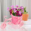 Bicycle Artificial Woven Flower Basket Tricycle Planter Large Capacity Multi-Function Decorative Nostalgic Plant