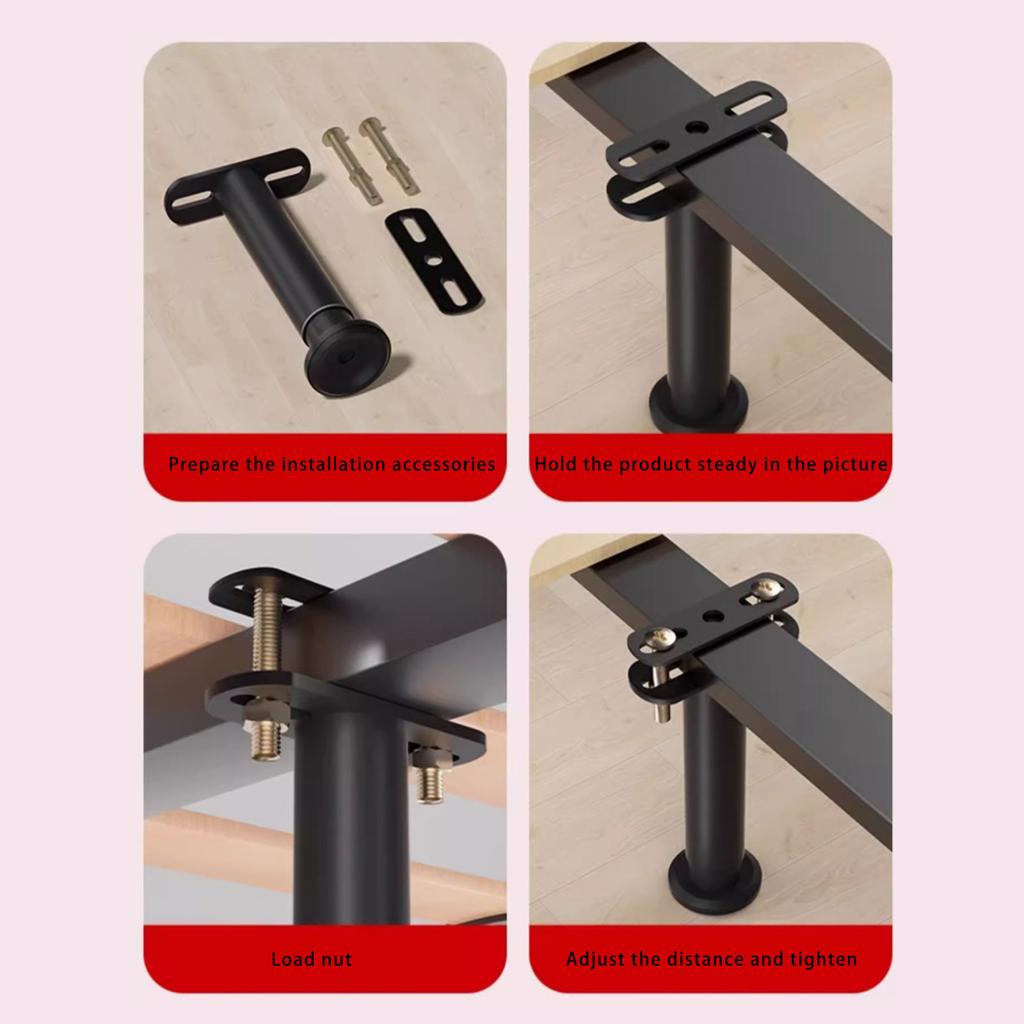 Adjustable Bed Frame Support Legs with Wider Base Under Bed Center Support Leg Bed Slat Furniture Leg Easy To Install