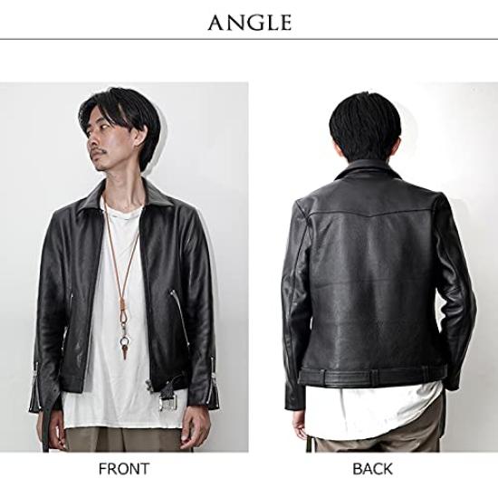 VALLET Куртка из натуральной кожи одинарная косуха VALLET01AN Размер S Черный [Liugoo Leathers] (Валетт) Мужской