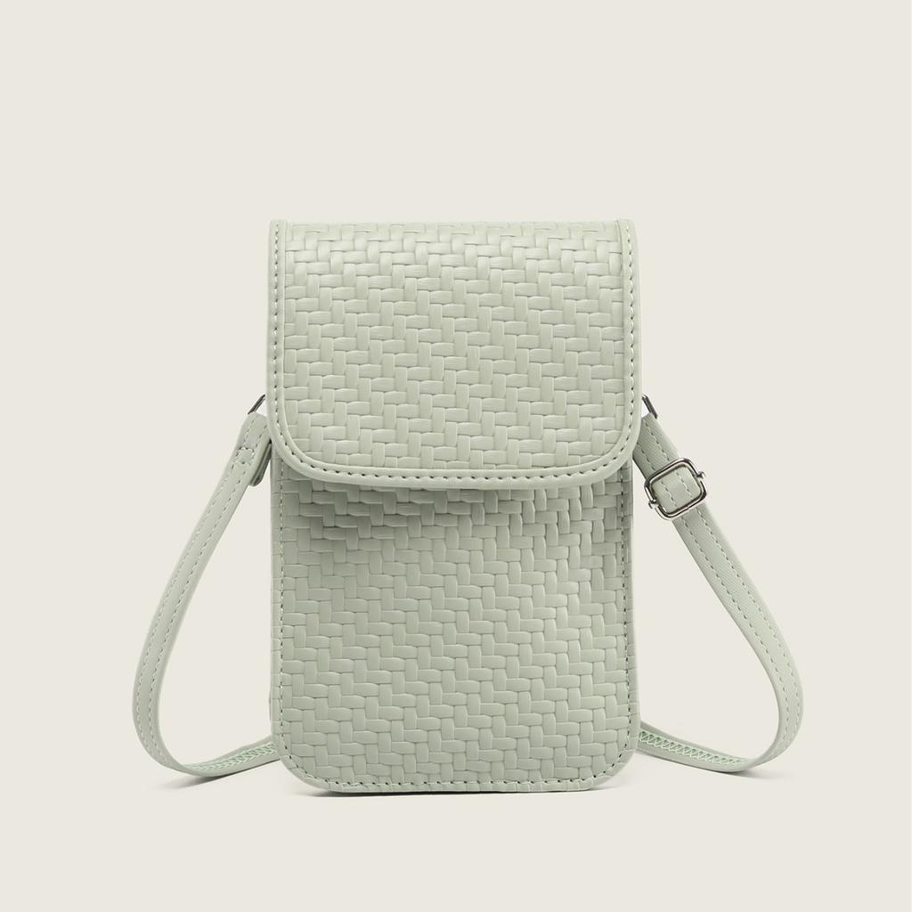 My First Half of My Life, Same Style Bag, Summer Vertical Woven Pattern Mobile Phone Bag, Small Shoulder Messenger Bag