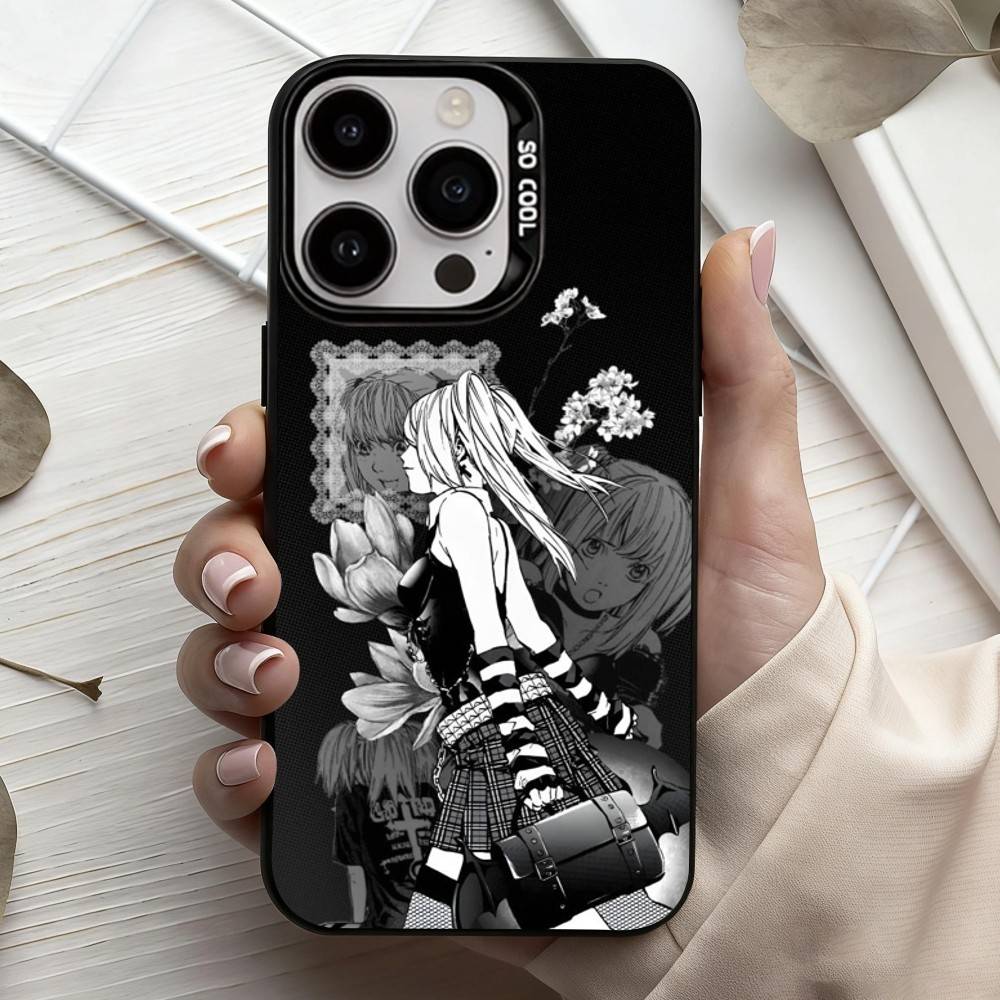 Чехол для телефона M-Misa D-Death N-Note Для iPhone17,16,15,14,13,12,11 Plus,Pro Max Конфетный Серебряный Покрытие Внутри Чехла