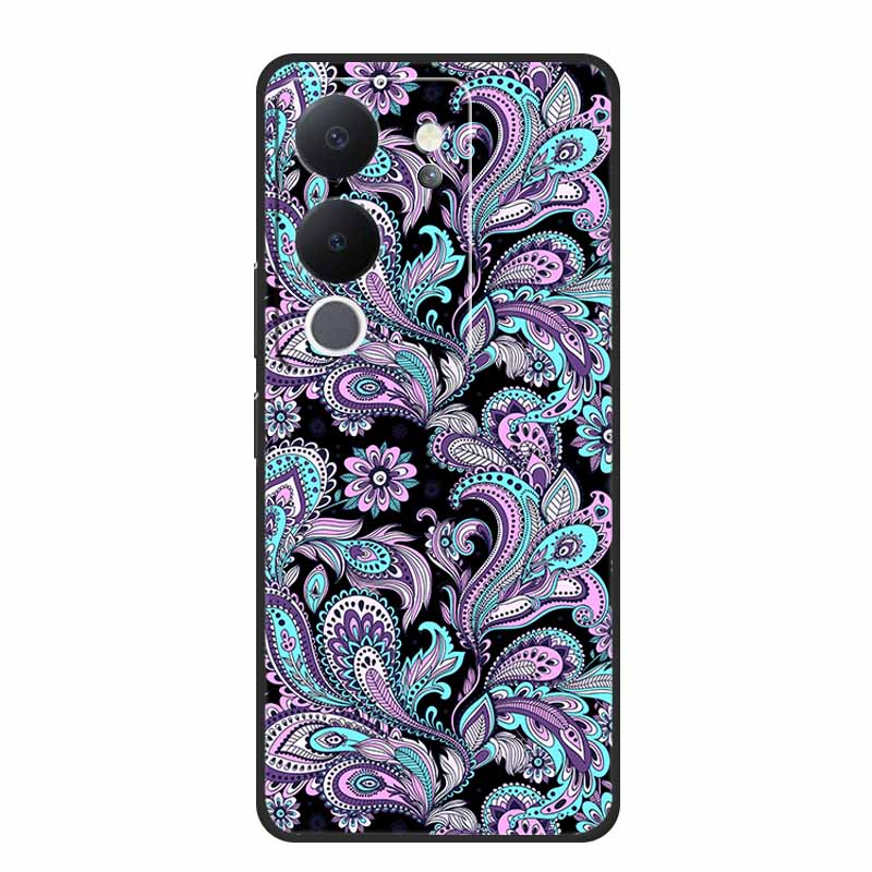 Funda For Vivo V30 Lite Case Cute Cartoon Cat Black Silicone Shockproof Soft Phone Cases For Vivo V30 Lite Back Cover Case Bag