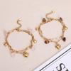 New Natural Irregular Stone Bracelet  Bohemian Natural Turquoise Multi-layer Stainless Steel Bracelet