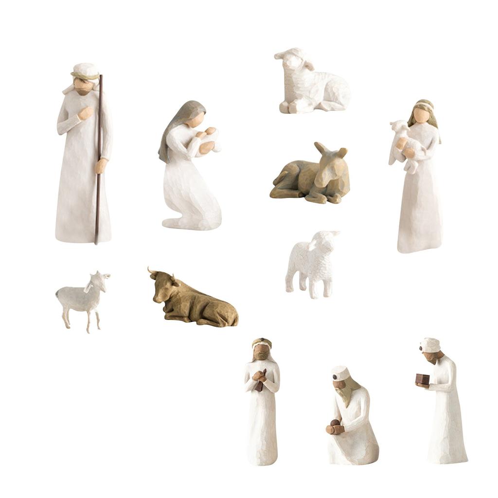 2025 Nativity Character Statue Hand Drawn Decoration Christmas Present Decoración De Habitación