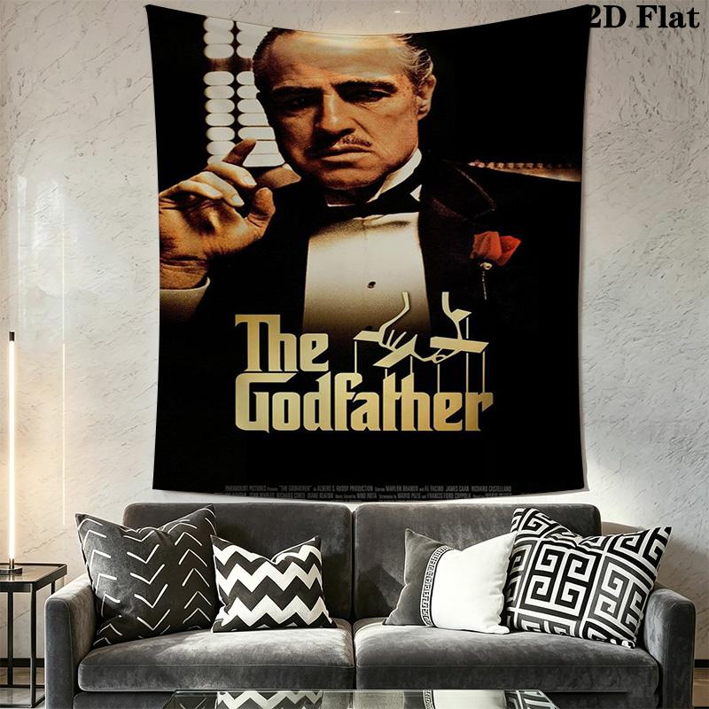 Godfather Classic Film Poster Tapestry Fashion Print Background Cloth Wall Covering Decoration Soft Atmospheric Background Cloth