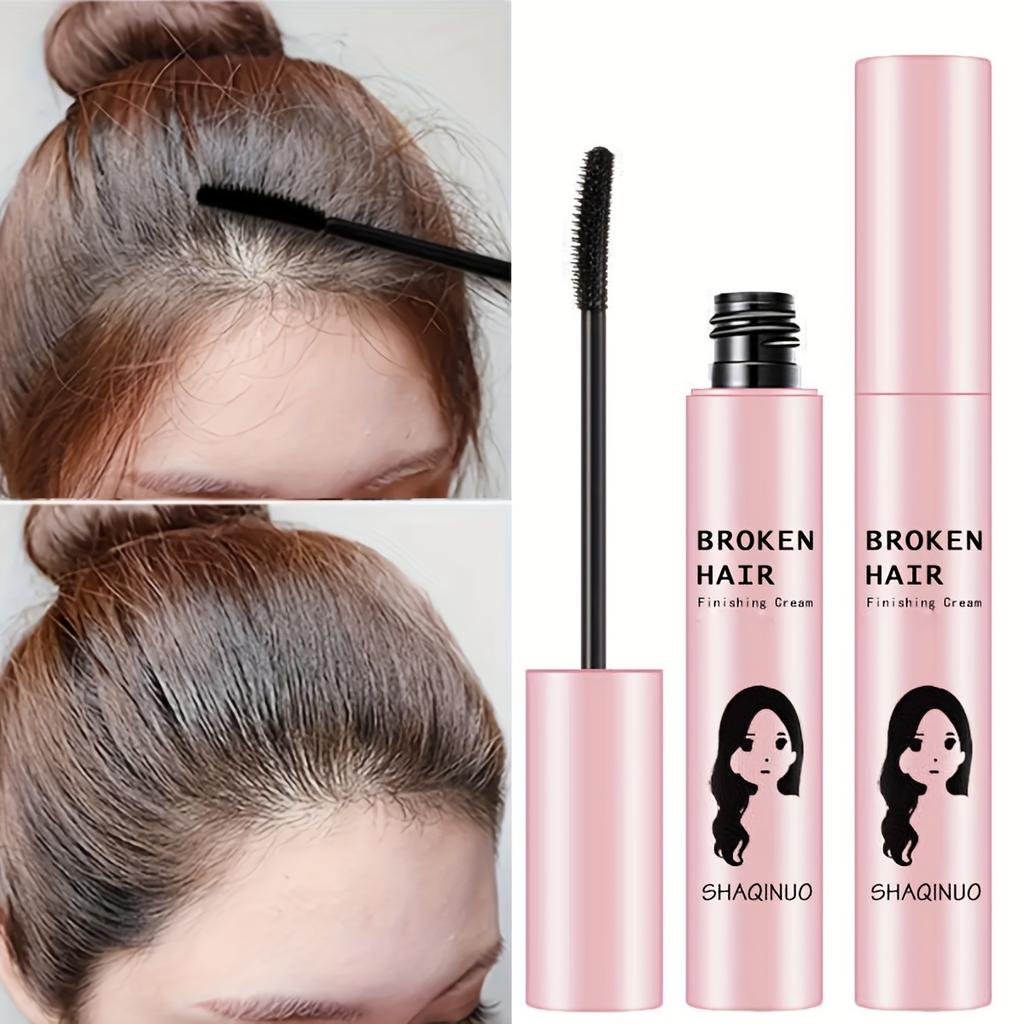 SHAQINUO Broken Hair Finishing Cream Anti Frizz Hair Styling Stick Flyaway Tamer Gel Portable Hair Fixer Wand for Sleek Hair Updos and Ponytails