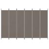 VidaXL Ширма 6 панелей 300x200 см, Полиэстер иamp; Железная рама, Антрацит, Складной экран, Подвижная перегородка для 350192