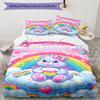 3Pcs Custom Name Bear Bedding Set Duvet Cover Closure Includes 1Duvet Cover 2Pillowcases Soft And Comfortable For All Seasons