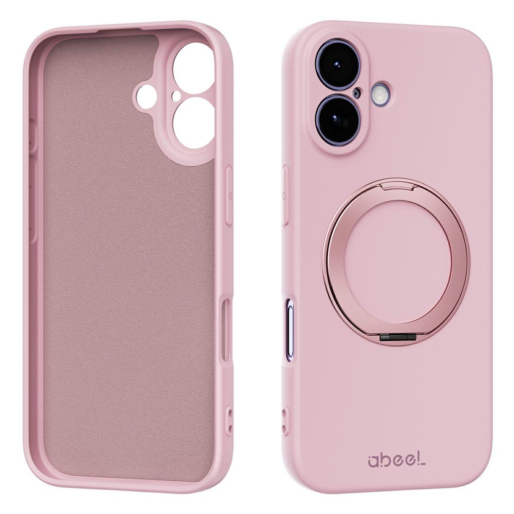 ABEEL For iPhone 17 Magnetic Case Kickstand Skin Touch Liquid Silicone Phone Cover