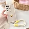 Силиконовый мягкий чехол для телефона с ремешком на запястье для Samsung Galaxy S25 Ultra S23 S22 Plus S24 S21 FE Note 20 A56 A55 A36 A35 A26 A16 A15 5G