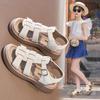 Girls Sandals Summer 2025 New Girls Fashion Princess Shoes Medium and Older Children's Roman Shoes Children's Versatile Beach Shoes